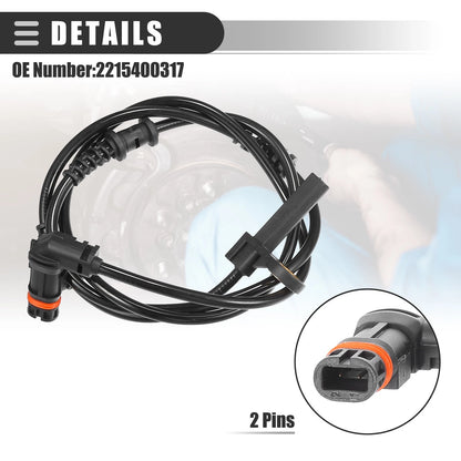 2X ABS Sensor for Mercedes-Benz CL500 (2000–2006) No. 2215400317