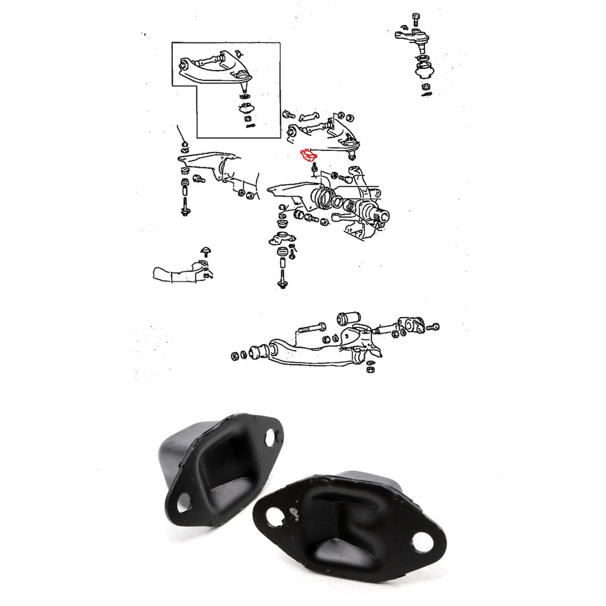 Front Spring Bumper Upper for Mitsubishi Delica 4WD 1988-1994