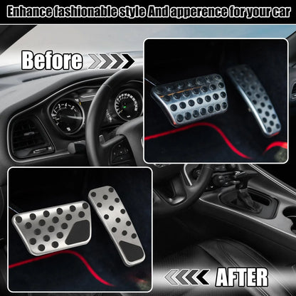 Brake & Gas Pedal Cover Set for Dodge Challenger Charger (2009-2019)