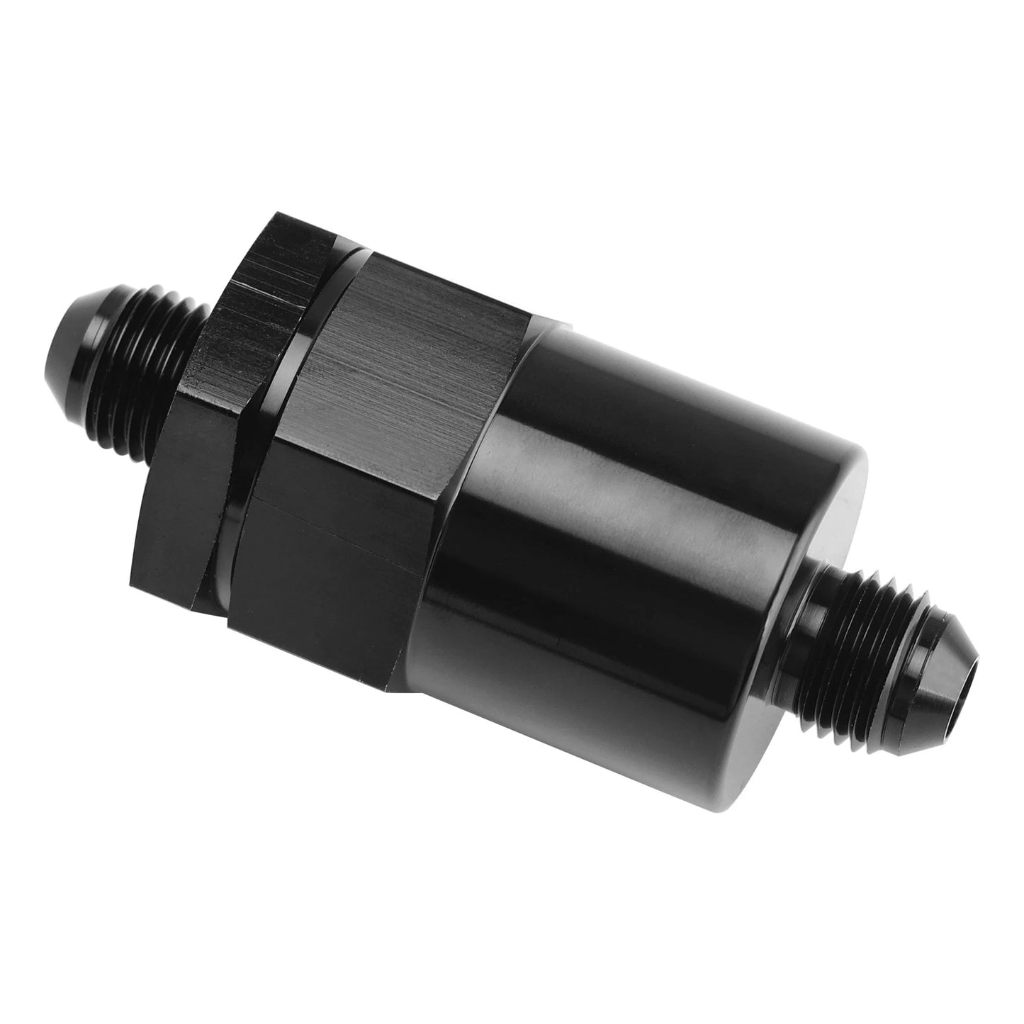 AN6 Inline Fuel Filter Adapter with 30 Micron Element for Universal Applications