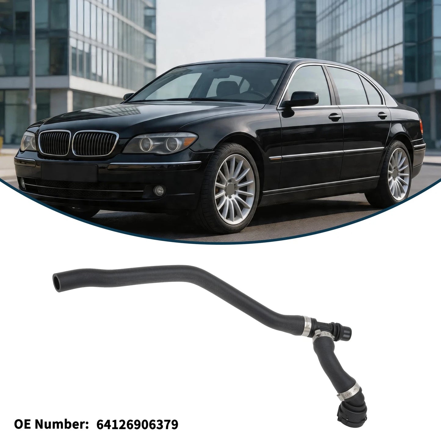 Radiator Hose for BMW 7 Series E66 740Li (2004–2022) No. 64126906379