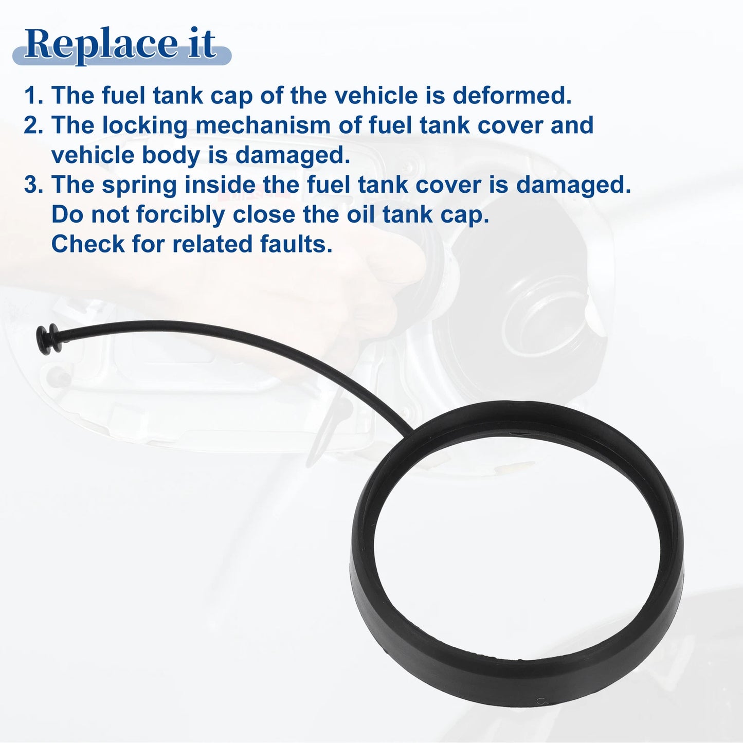 2X Fuel Tank Cap Tether Rope for Mercedes-Benz C230 (2000–2007) No.A2214700605