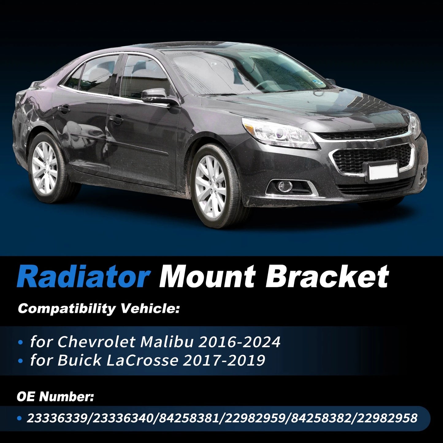 Radiator Support Body Mounting Kit for Chevrolet Malibu, Buick LaCrosse