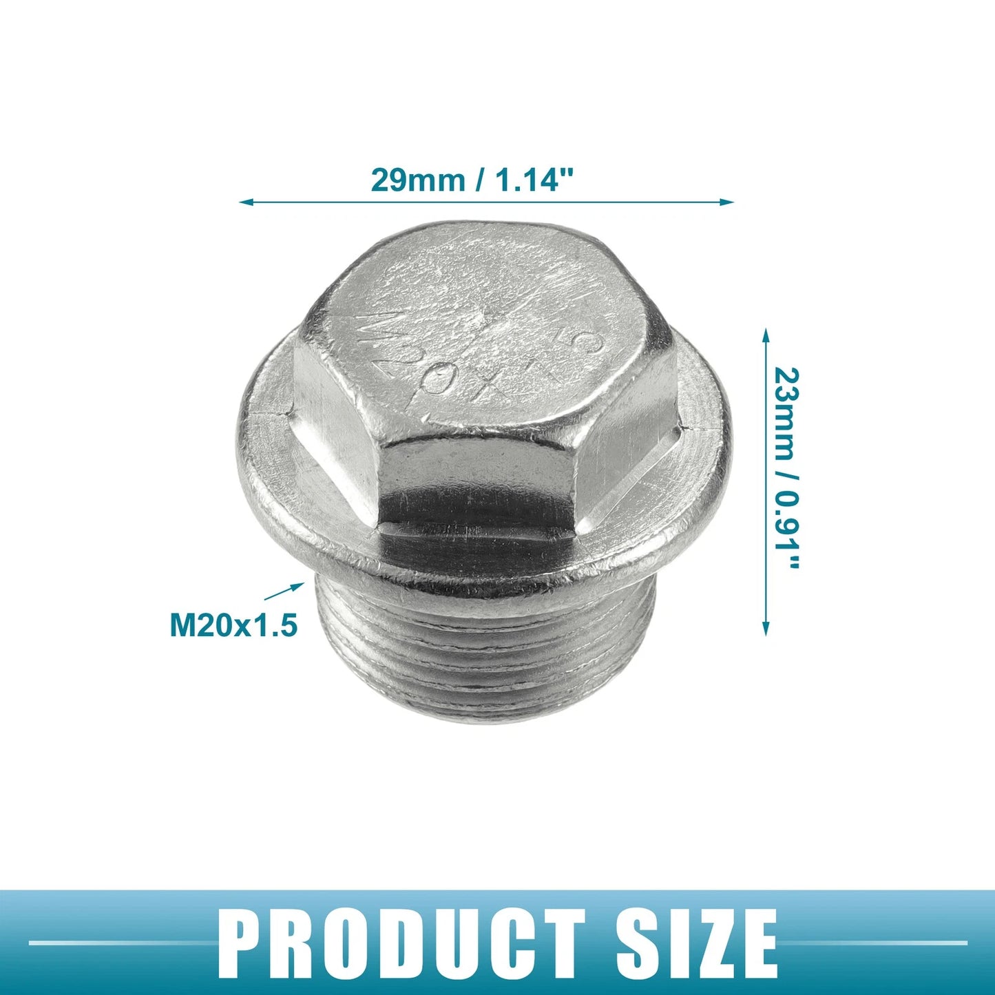 Set of 10 Universal Car Oil Drain Plug with Gasket M20x1.5