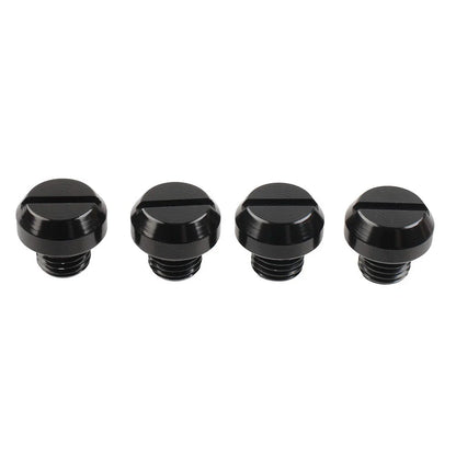 4 x Mirror Hole Blanking Plugs M10 Screws Caps Black for Universal Motorcycle