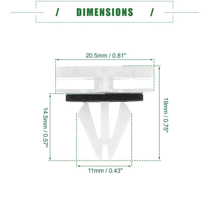 10 x Rocker Panel Clips for Chevrolet Avalanche (2007-2013)