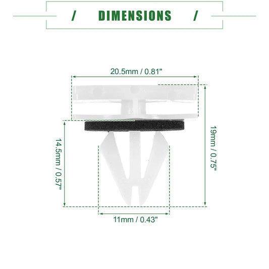 10 x Rocker Panel Clips for Chevrolet Avalanche (2007-2013)