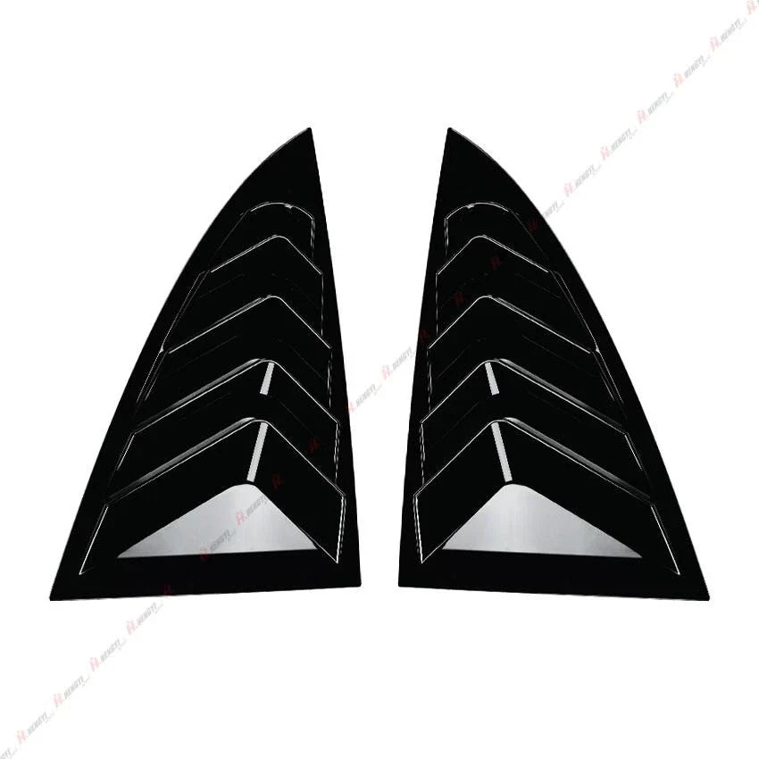 Gloss Black Rear Window Louver Shutter Cover Trim for Tesla Model 3