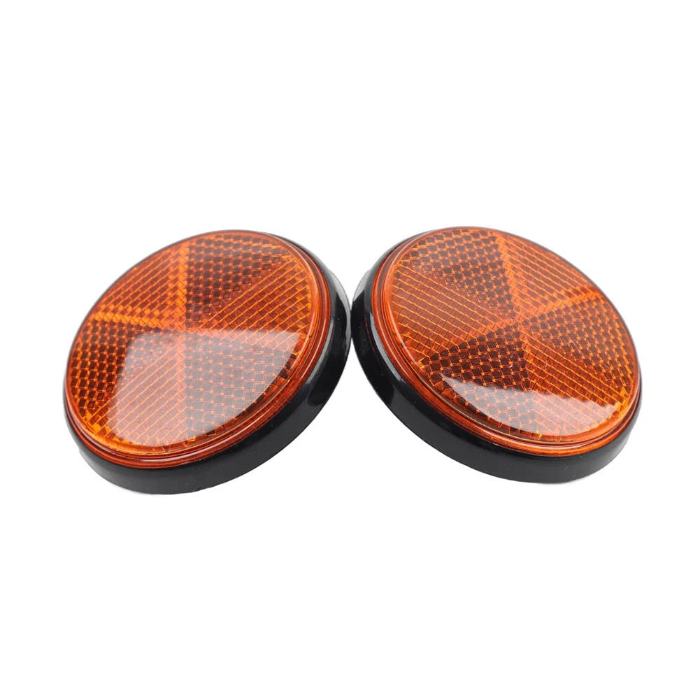 2X Round Warning Reflector Side Marker for Motorcycle ATV (Universal) M5