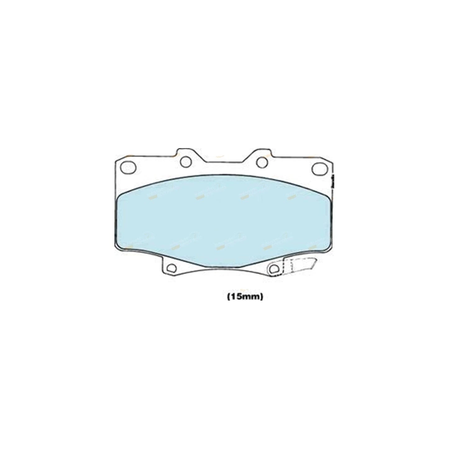 Set of 4 Bendix Front Disc Brake Pads for Toyota Landcruiser 80 Series (1990–1998)
