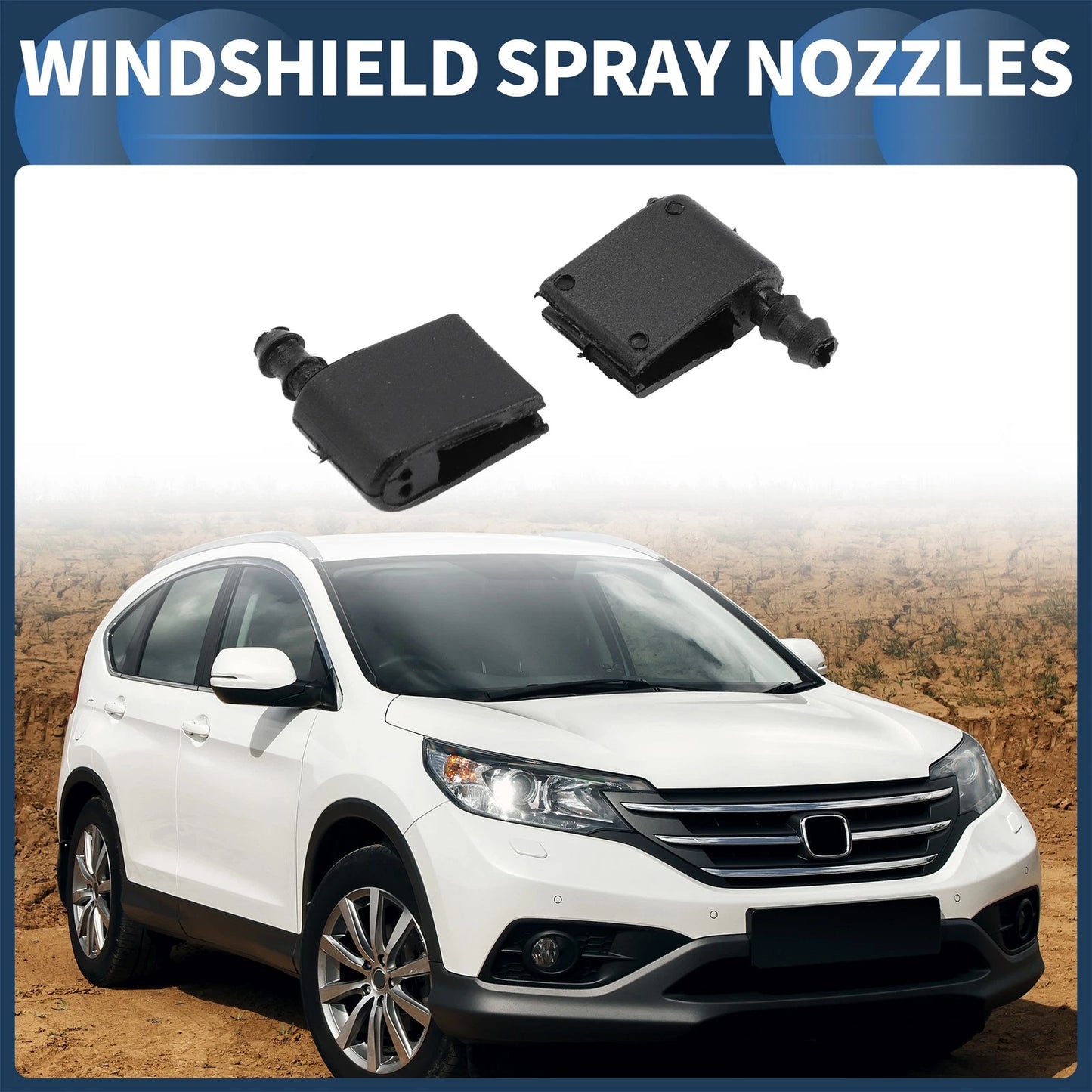 Set of 2 Front Windshield Washer Nozzles No. 2E1955985 for Mercedes-Benz Sprinter