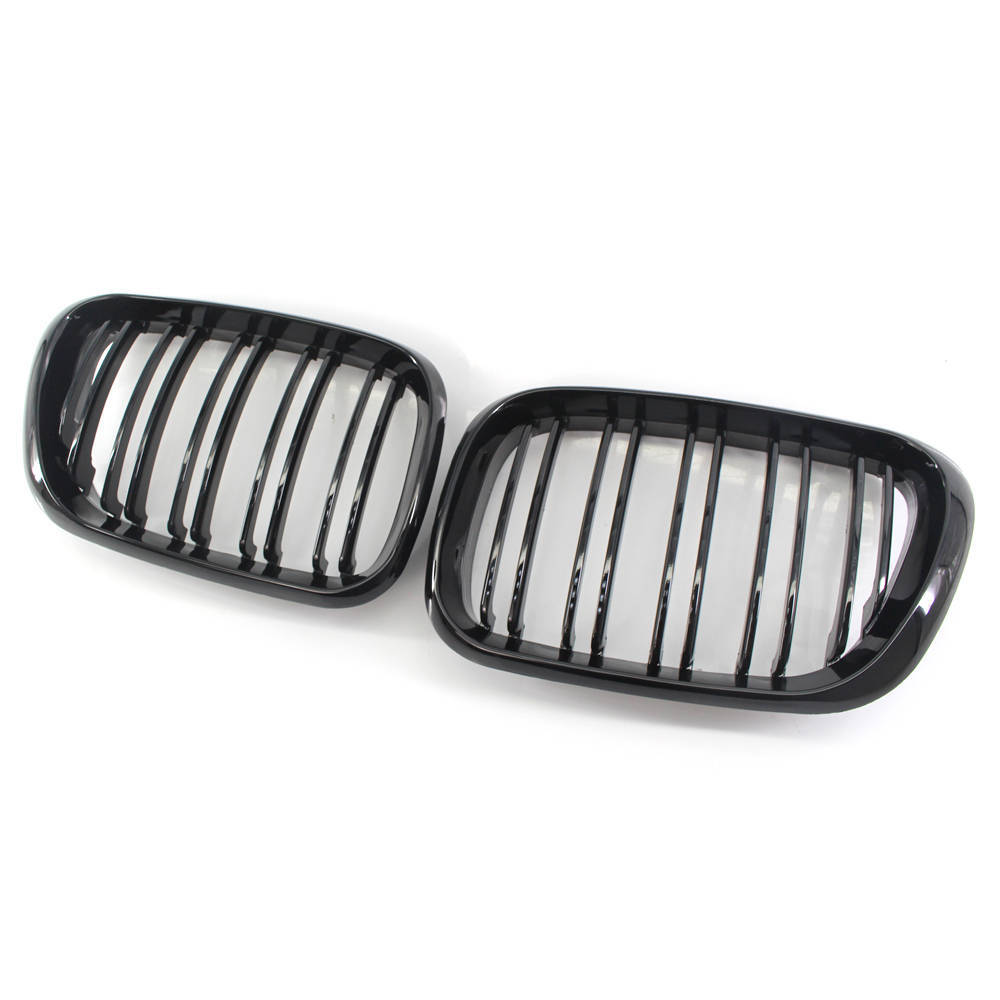 Gloss Black Dual Slat Front Bumper Grille for BMW X5 (2000–2003)