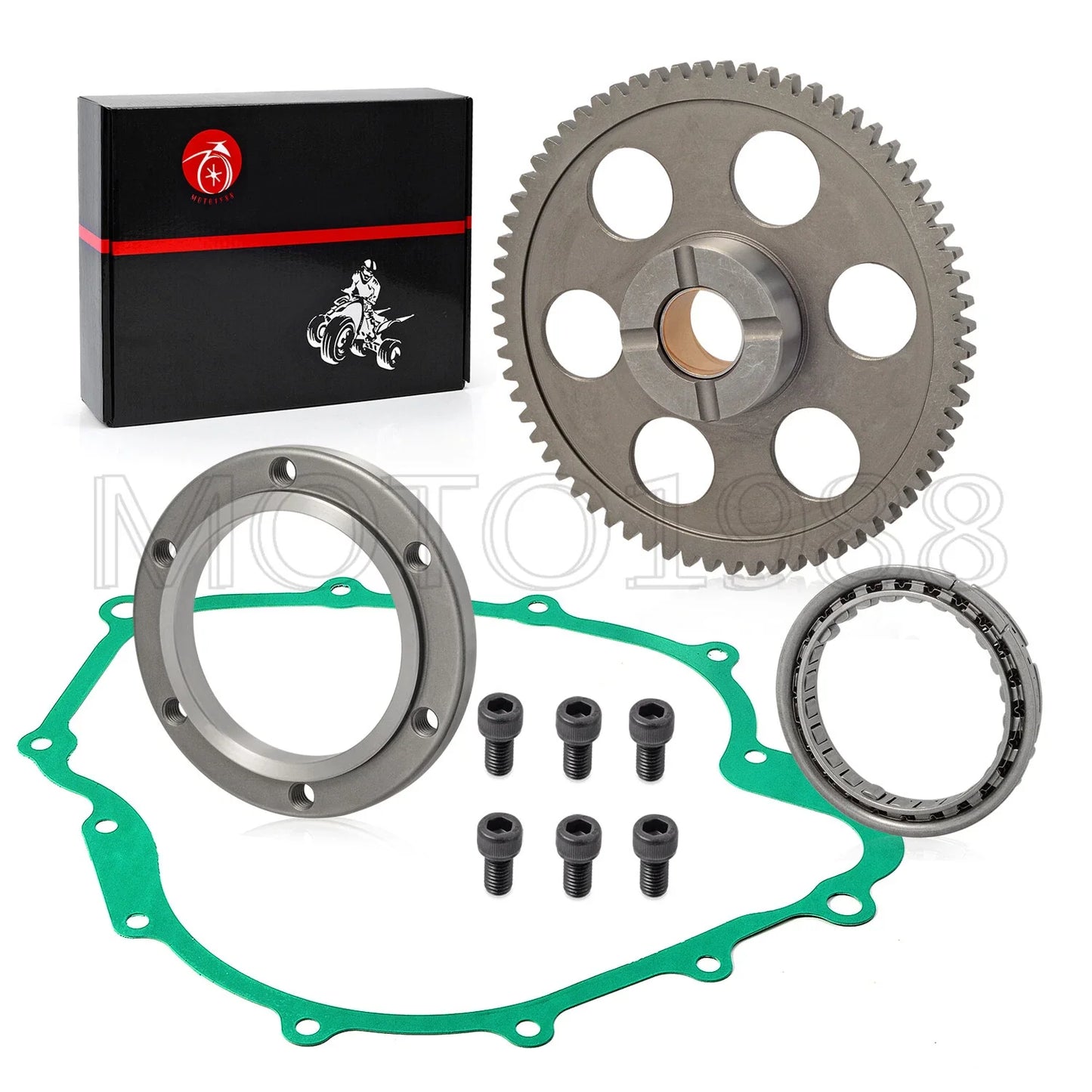 Starter Clutch kit One Way Gear Bearing Gasket for Yamaha Rhino (2003–2008)