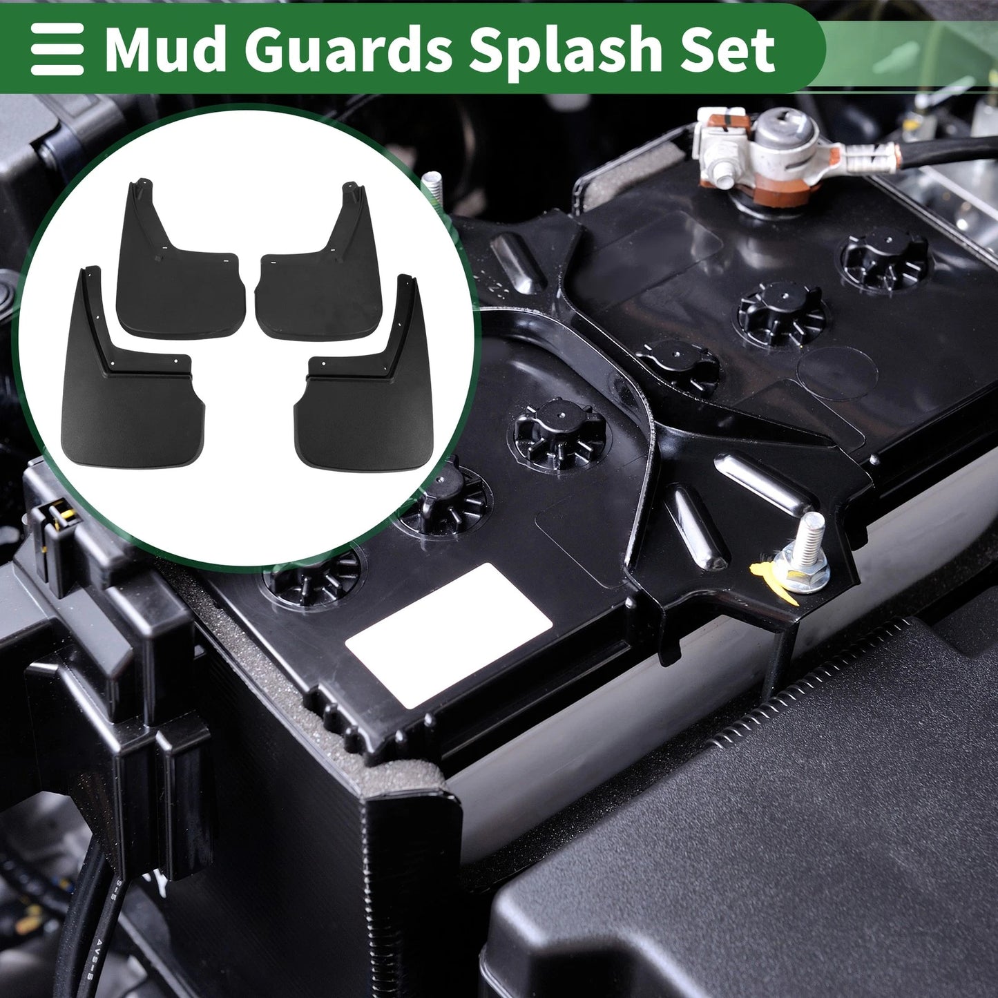 Mud Flaps Splash Guards for Chevrolet Suburban/Tahoe (2015–2019) W/ Mounts