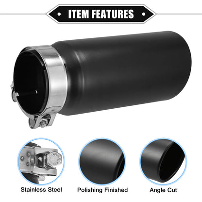 2.8" Inlet 8.5" Length Exhaust Tip Tailpipe for Toyota Tacoma (2005–2023) Black