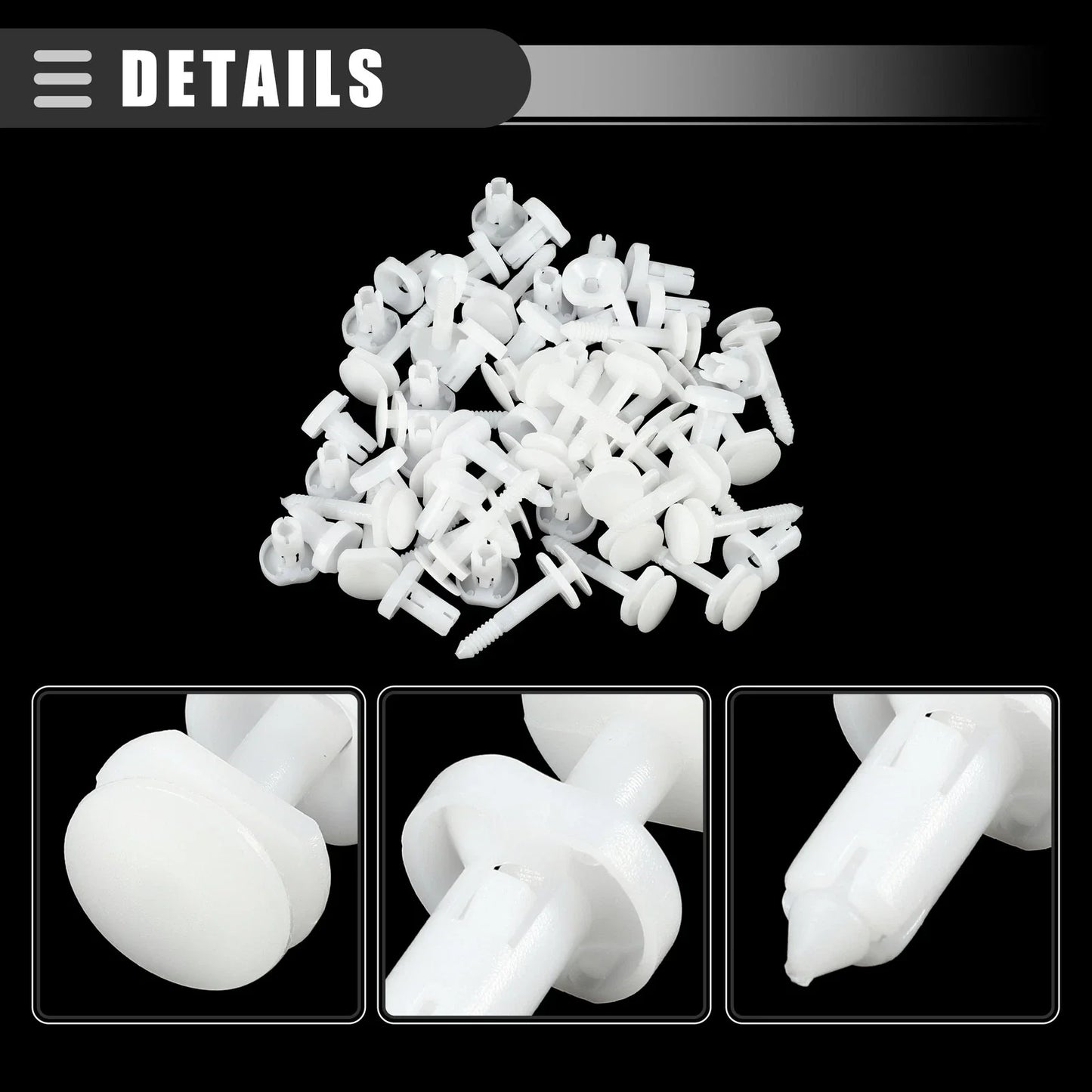 30 Pcs Car Door Trim Panel Push Clips for Chevrolet C2500 (1999-2004)