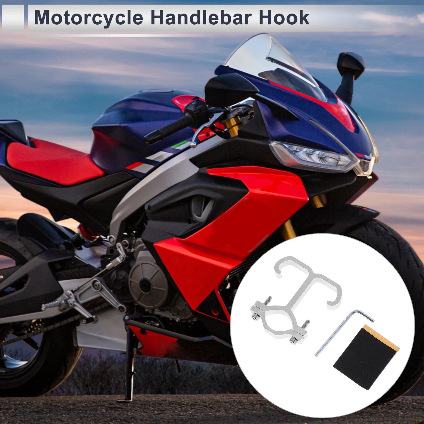 Set of 1 Aluminum Alloy Motorcycle Hanging Hook for Universal Models