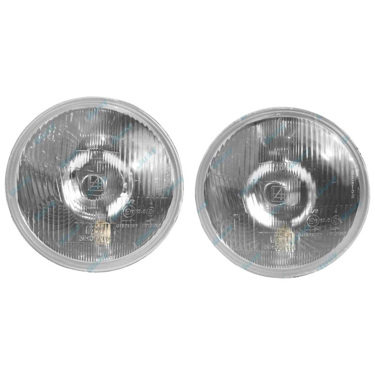 7" Round Curved Glass Headlight Pair