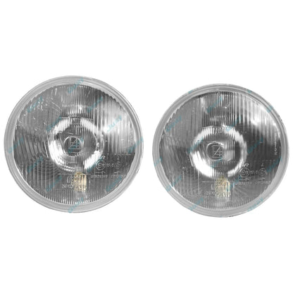 7" Round Curved Glass Headlight Pair