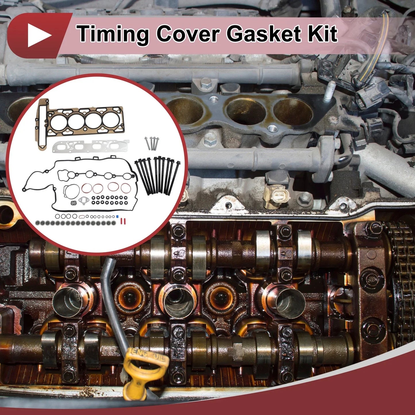 Timing Cover Gasket Kit for Chevrolet HHR 2.2L (2009-2011) - 1 Set Engine