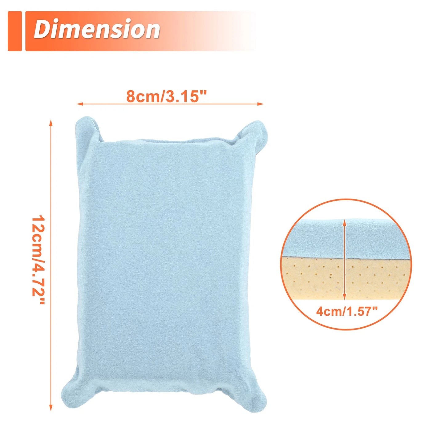 Microfiber Car Wash Towel 12x8x4cm - Light Blue (1 Pc)