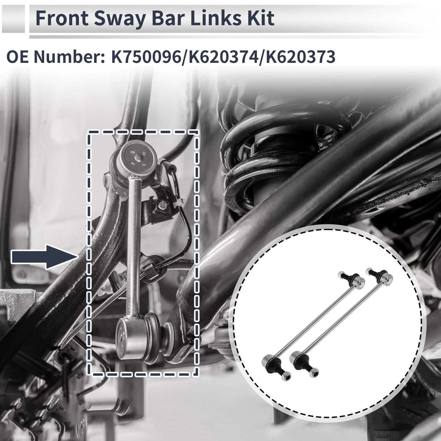 Front Stabilizer Bar Links for Nissan Sentra (2007–2012) No.K750096