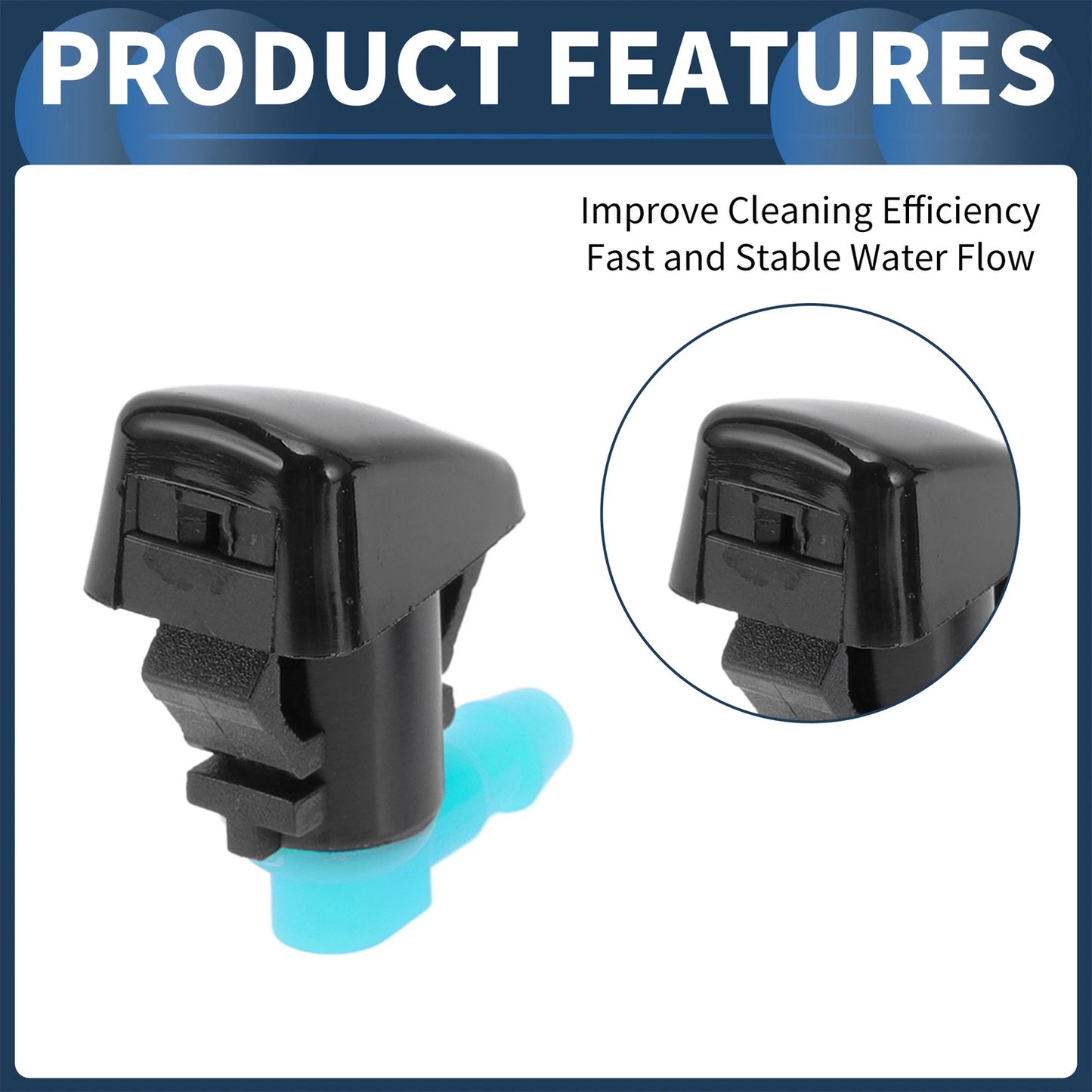 Set of 2 Front Windshield Washer Nozzles No.25823360 for Chevrolet Traverse (2018–2023)