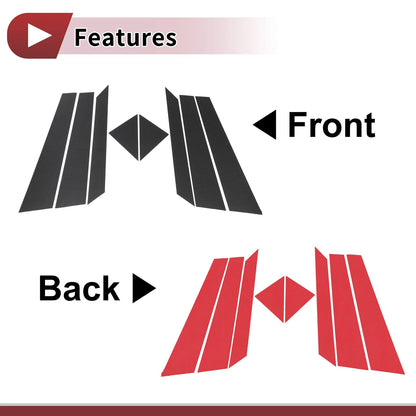 Set of 8 Door Pillar Window Trim for Jaguar XJ (2011–2019)