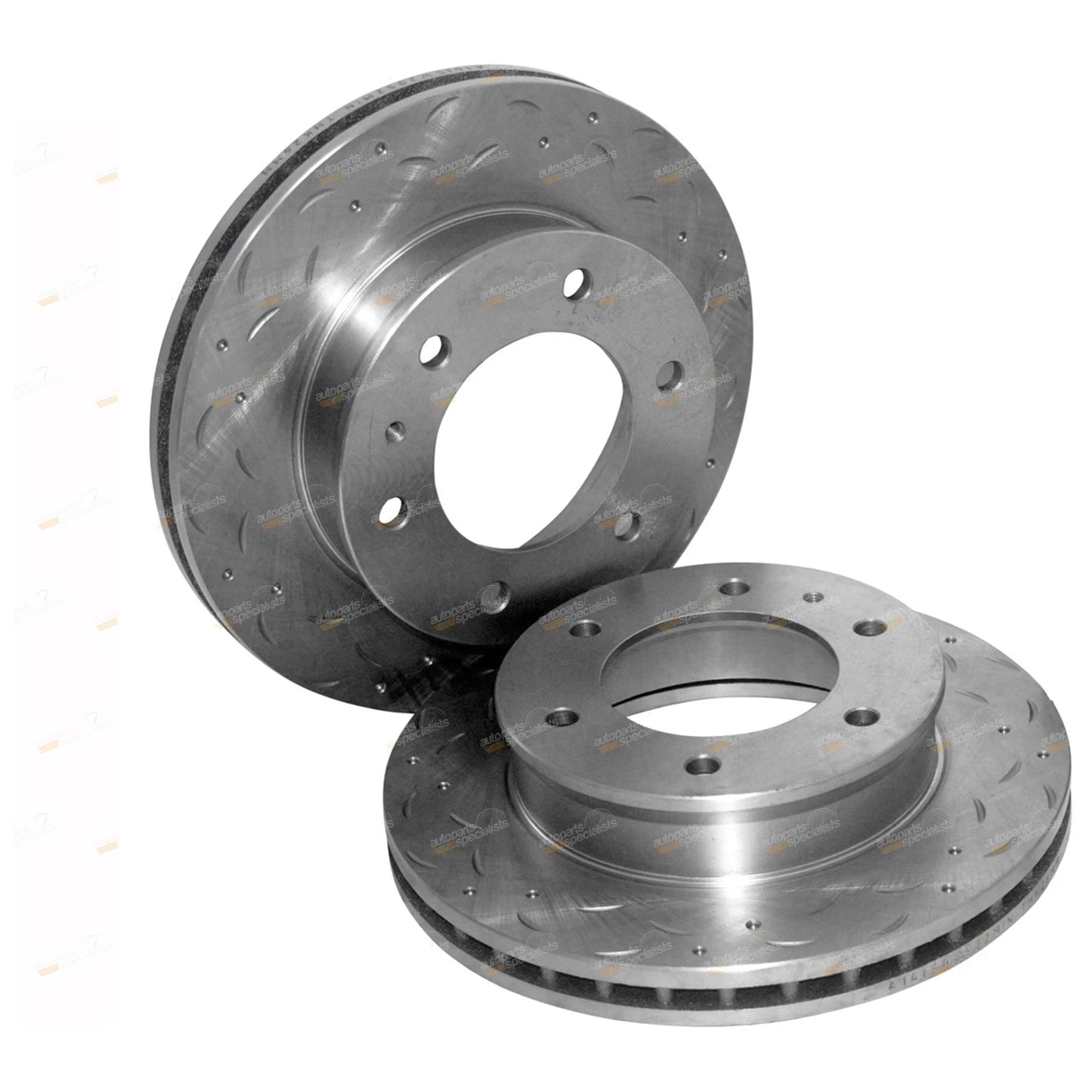 2 Front Dimpled Slotted Brake Rotors for Mazda B2500 B2600 (2002–2006)