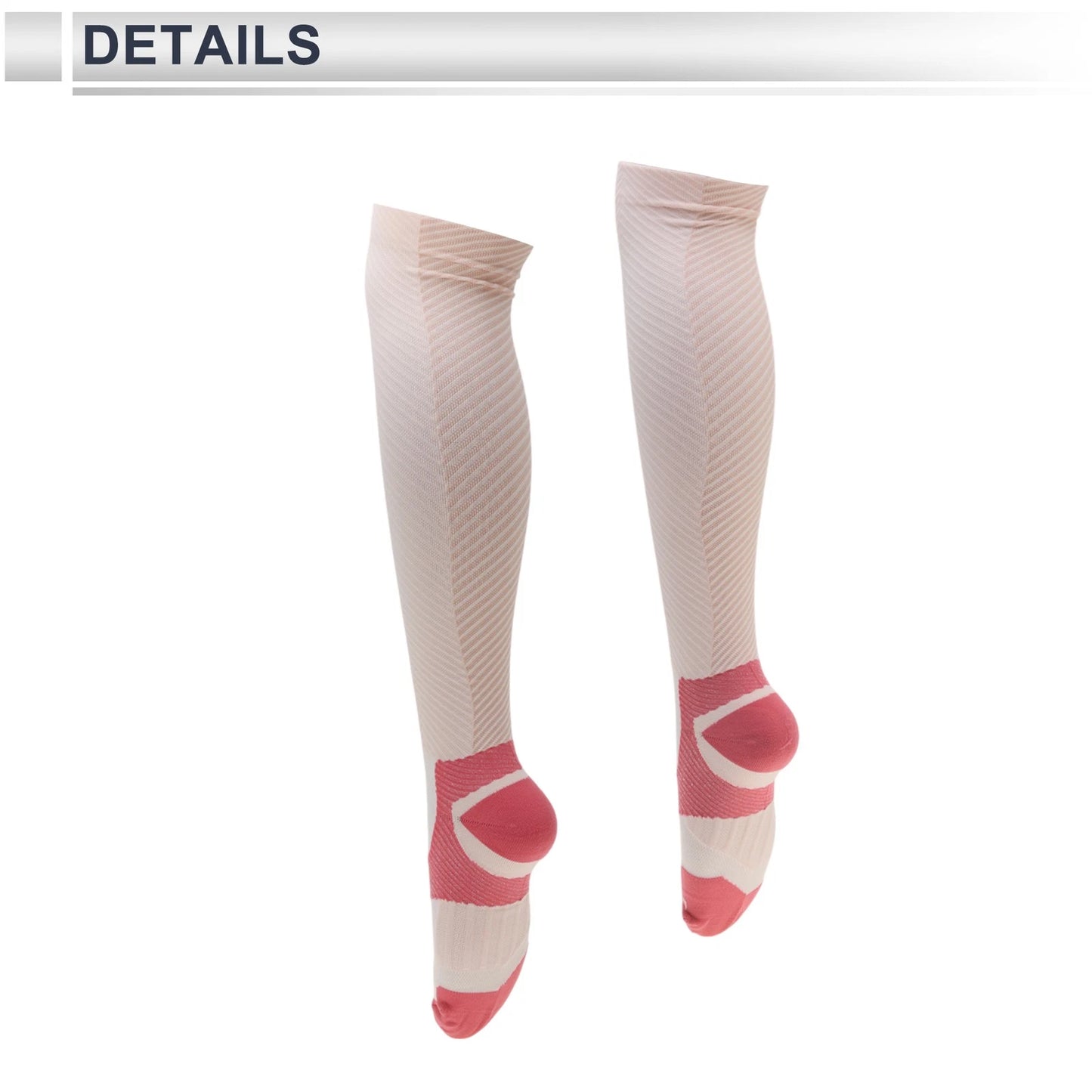 Cycling Socks Anti-Friction Size L Colorblock Light Pink