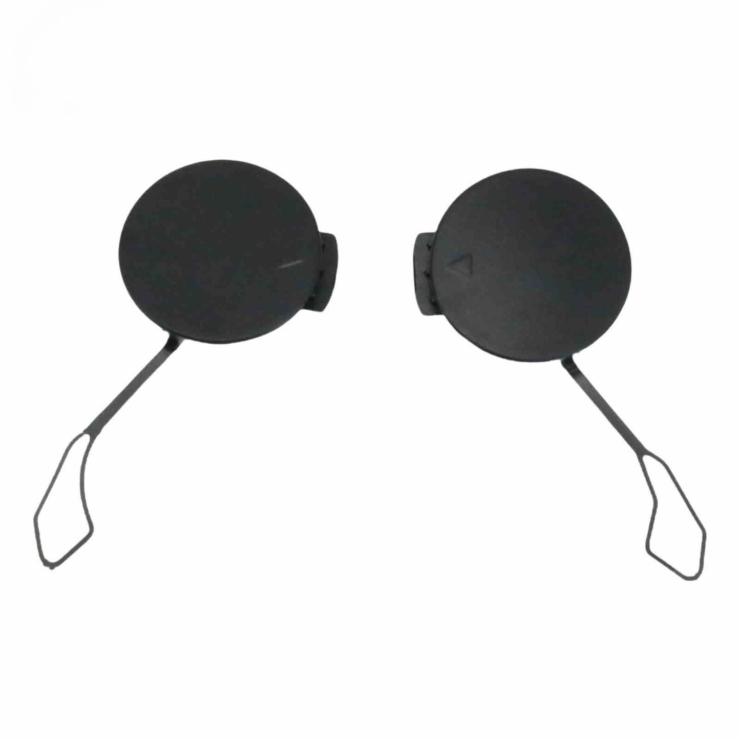 2X Black Tow Hook Covers for Alfa Romeo Stelvio (2017–2023)