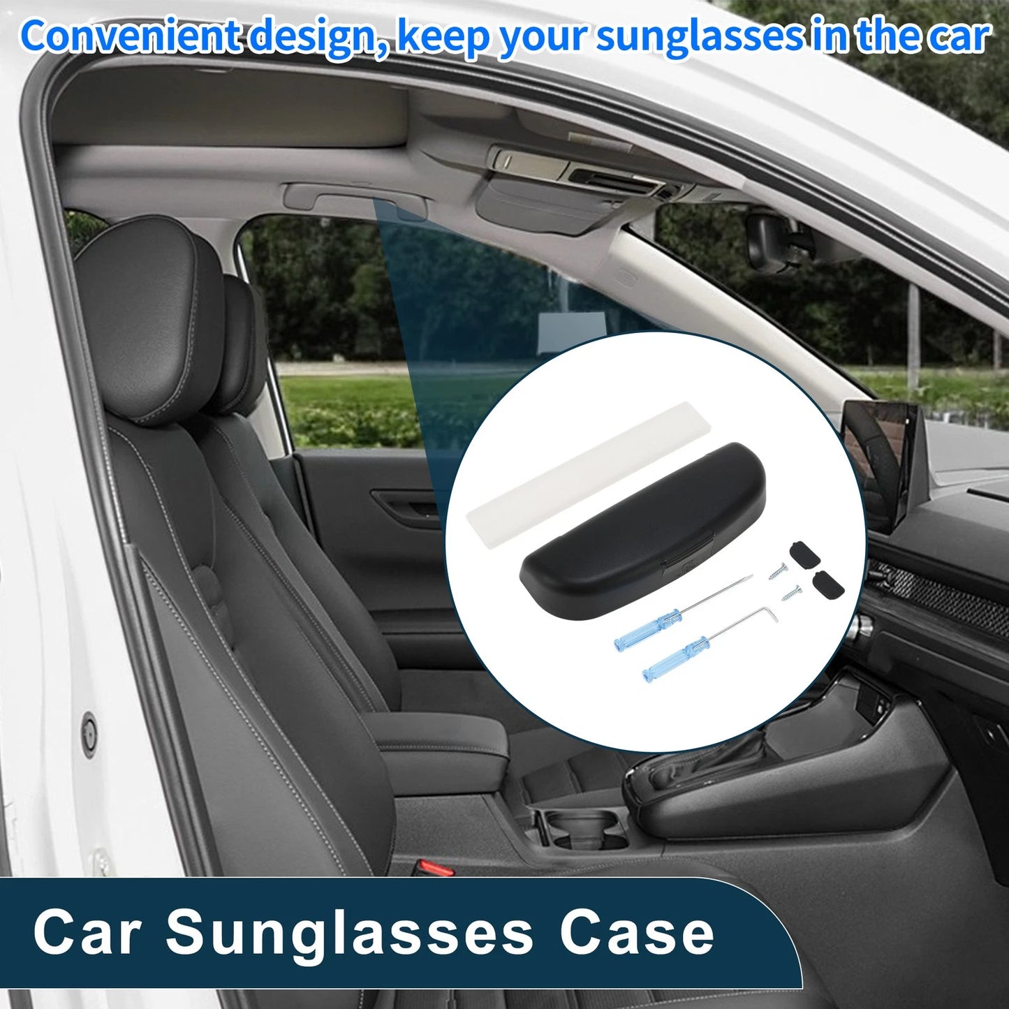 Sunglasses Case for Nissan Qashqai J12 e-Power (2022–2025) Black Set of 1