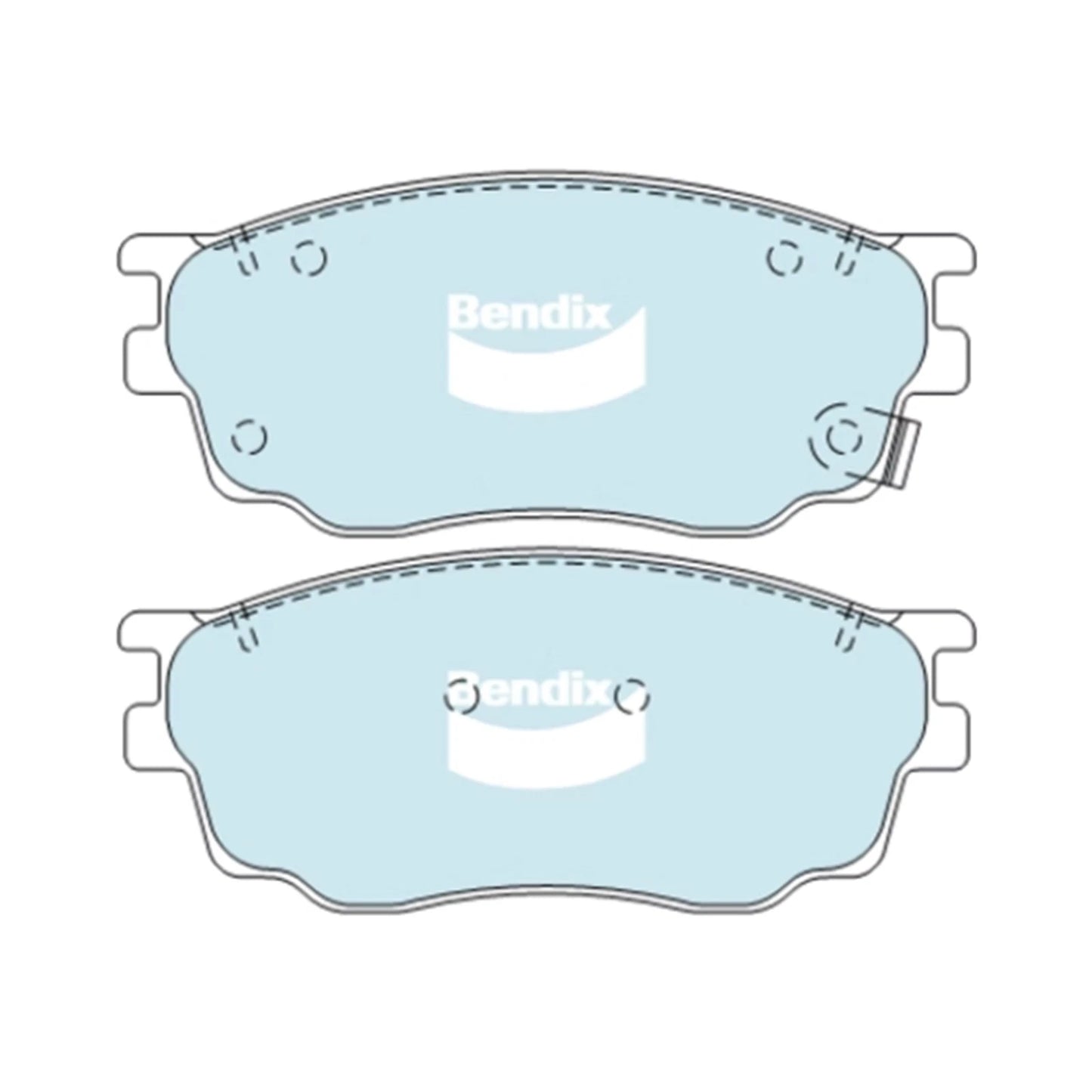 Set of 4 Bendix Front Disc Brake Pads for Mazda 6 (2002–2005)