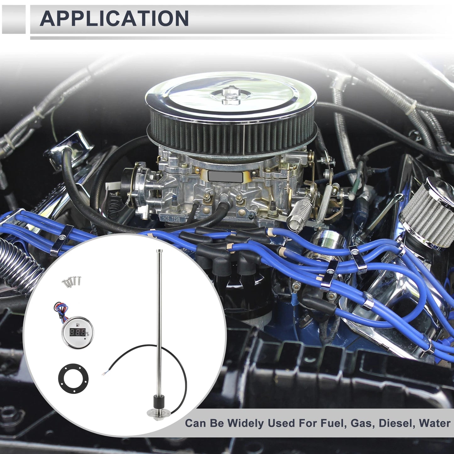 Fuel Sending Unit and Gauge Kit 240-33 Ohm for Boat Car Truck (Universal)