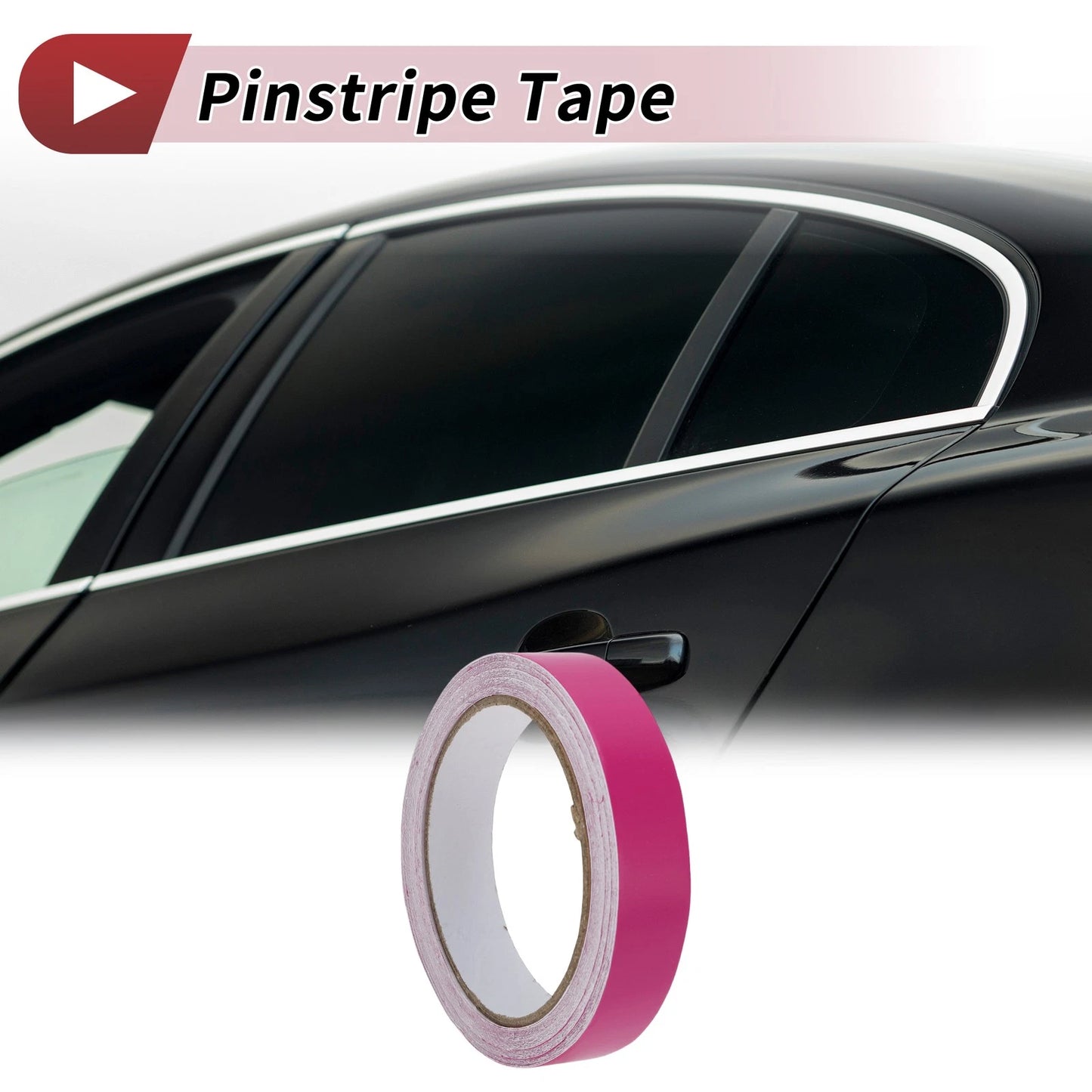 Pinstripe Tape 30mmx10m for Car Motorcycle Boat Matte Rose Red