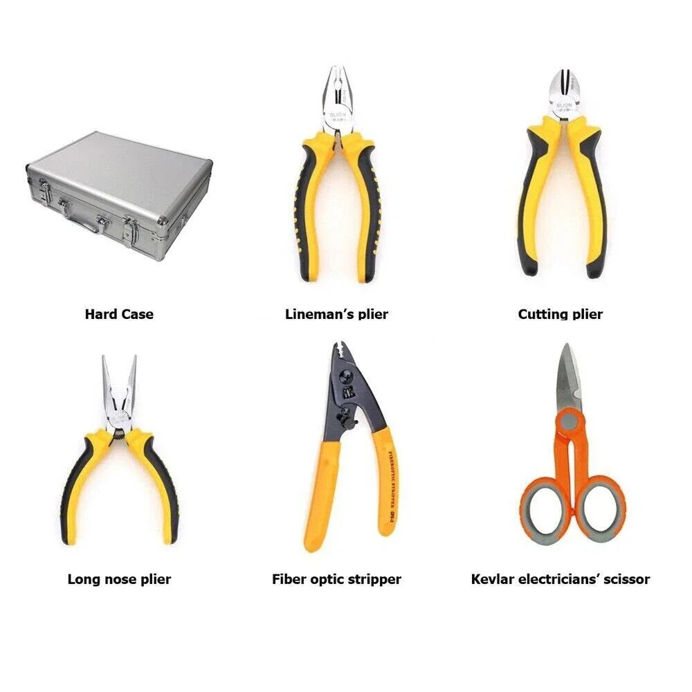 FTTH Fiber Optic Tool Kit - Cutter, Power Meter, Visual Device, Cleaver