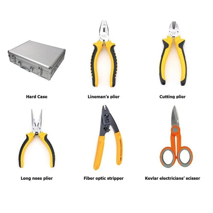 FTTH Fiber Optic Tool Kit - Cutter, Power Meter, Visual Device, Cleaver