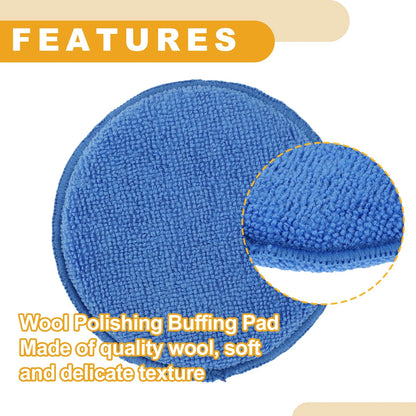 6X Polishing Buffing Pads for Auto (12.5cm, Sapphire Blue)