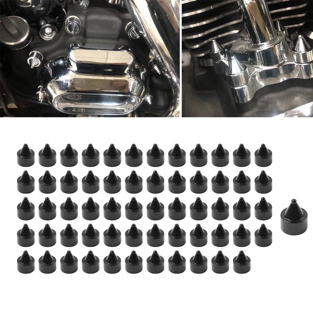 63Pcs Engine Topper Bolt Caps CNC for Harley Softail FXST (2000–2006)