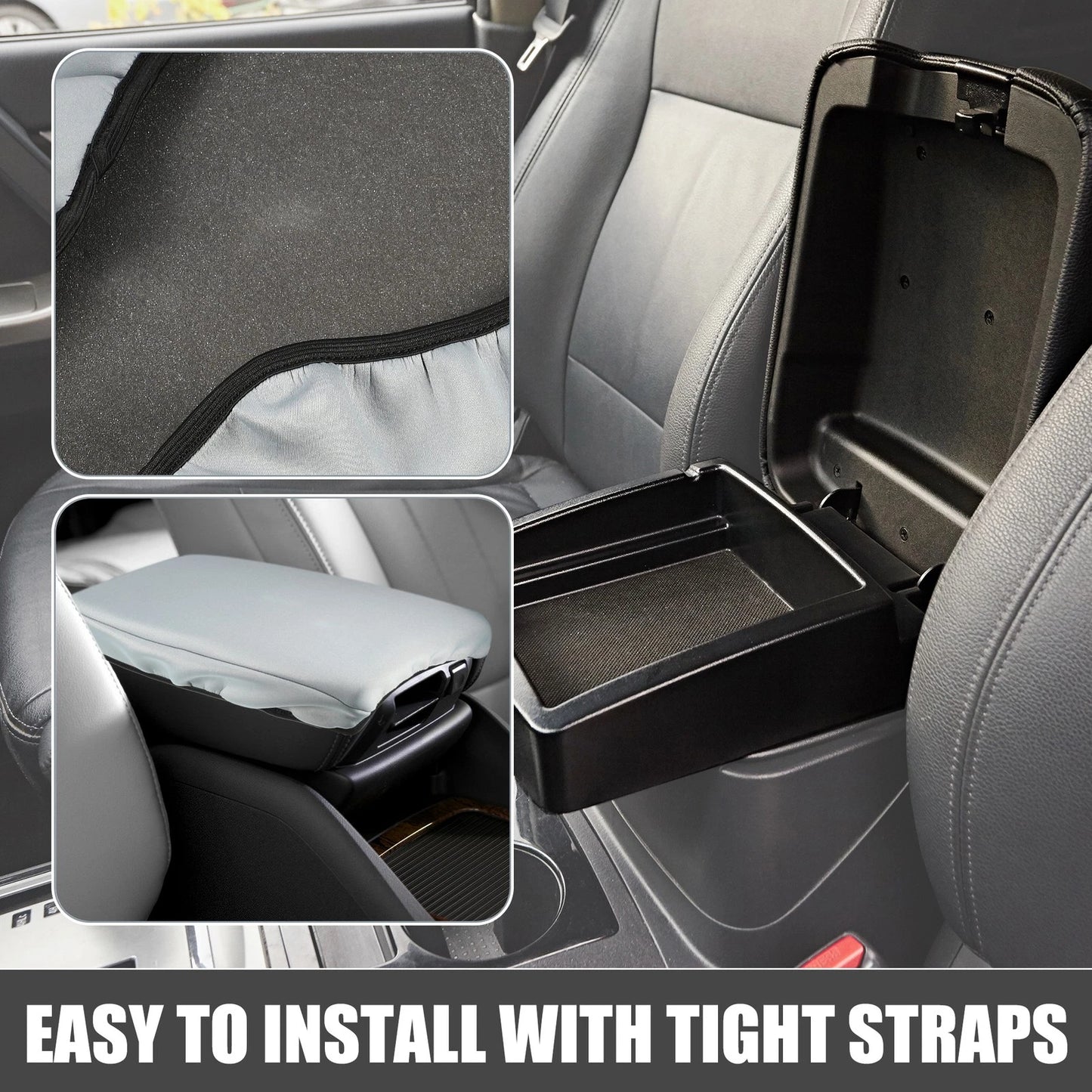 Center Console Cover Armrest Protector for Volkswagen Atlas (2018–2023) Gray