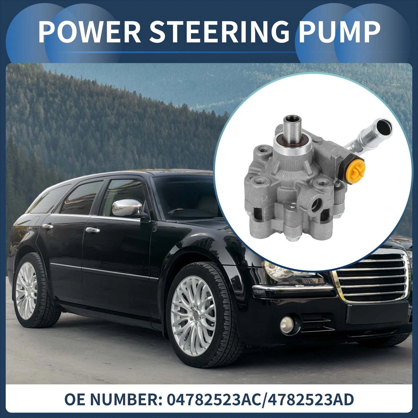 1 Pc Power Steering Pump No. 04782523AC for Chrysler 300, Dodge Challenger (–)