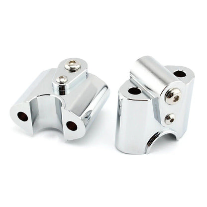 Chrome Handlebar Risers Lift Clamp Adapters for BMW R 18 Classic (2022-2023)