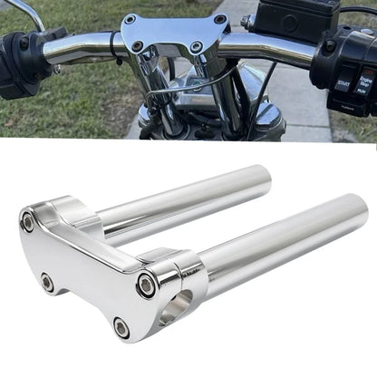2" CNC Fork Boots Cover for Harley Touring (1984–2013) Pair Chrome