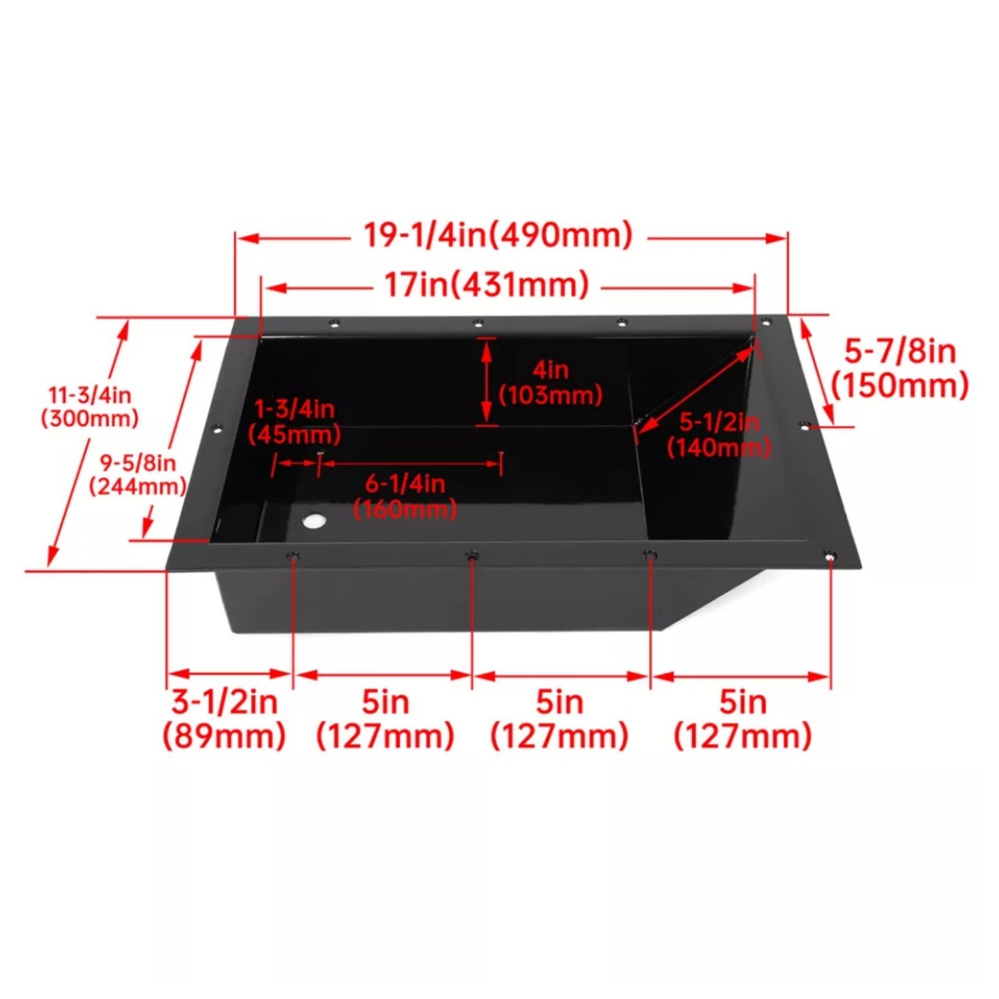 Aluminum Alloy Recessed Trolling Motor Pedal Tray for Minn Kota