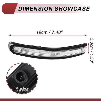 Left Mirror Turn Signal Light for KIA Rio Pride (2012–2016) No. 876141W000 Black Clear