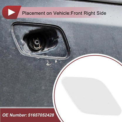 Front Right Bumper Trim Nozzle Cover for BMW X6 (2008–2014) No. 51657052428 White