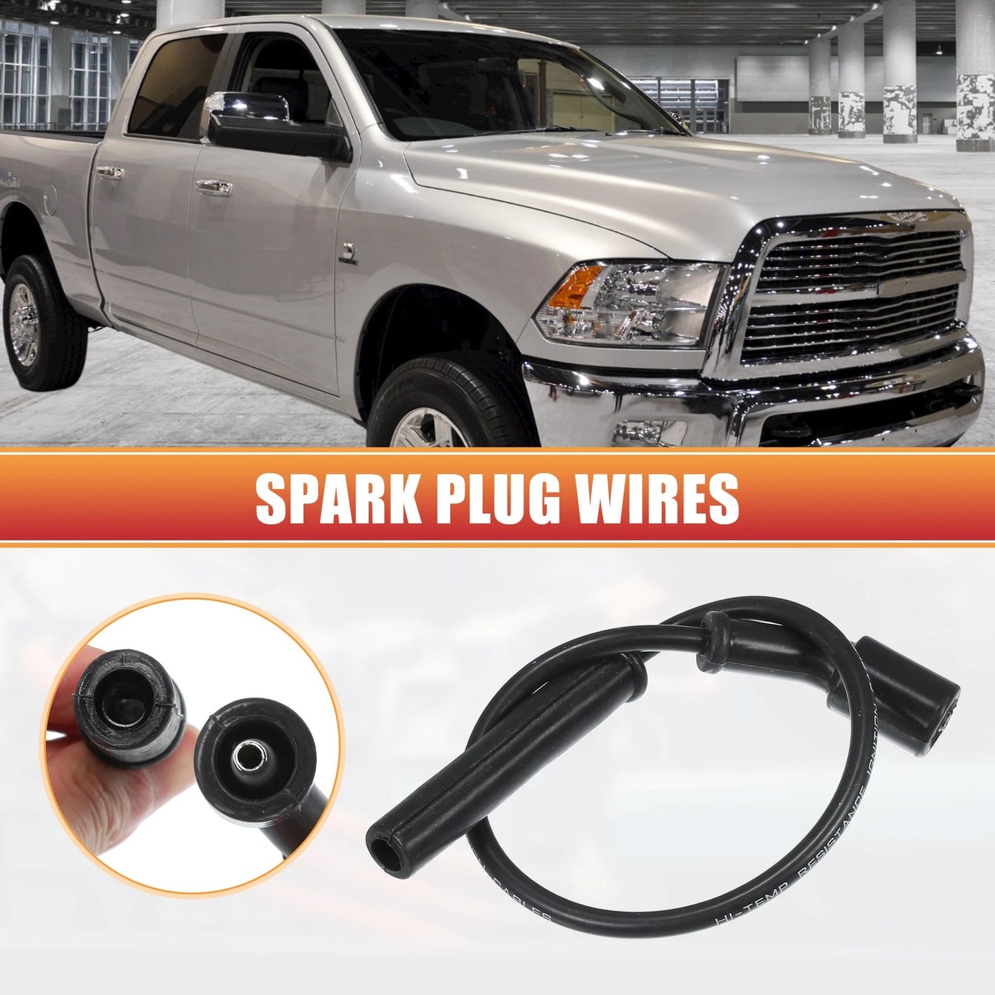8pcs Spark Plug Wire Ignition Coil Cable No. 5149051AC for Dodge Dakota Durango (1997–2004)