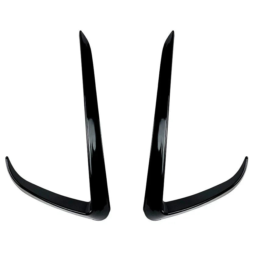 Gloss Black Front Bumper Side C Canards Covers for Tesla Model Y (2020–2024)