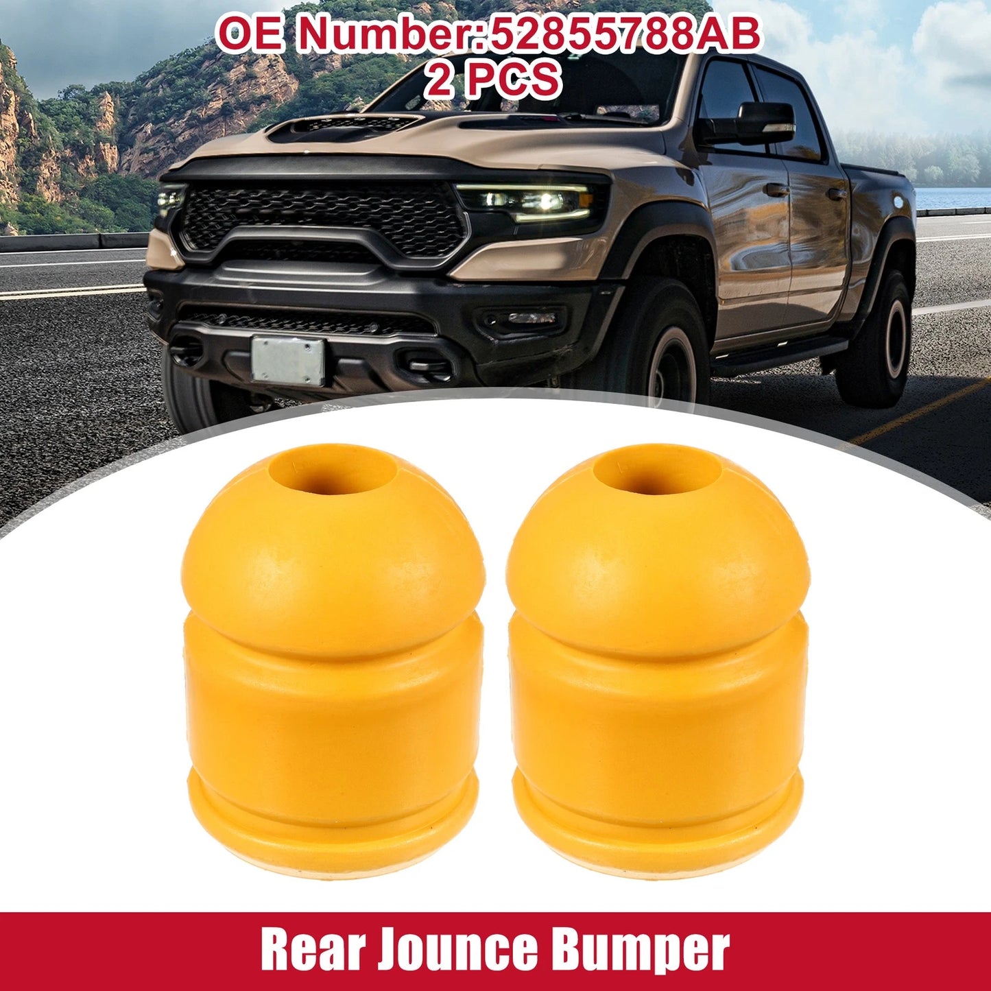 2pcs Rear Jounce Bumper for Dodge Ram 1500 (2009–2010) No.52855788AB