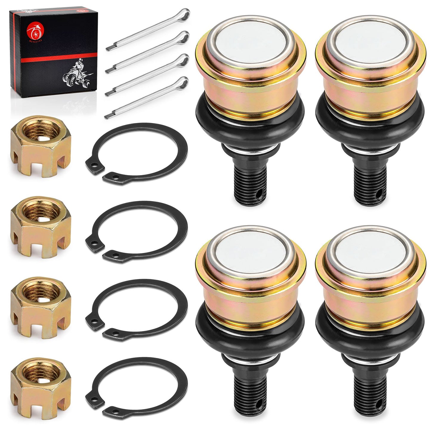 Set of 2 Front Upper Lower Ball Joints for Yamaha Kodiak 700 (2016–2024)